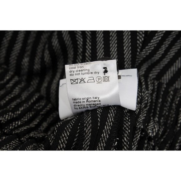 Akris Punto Womens Striped Pants Size US 8 IT 44 Grey Wool Viscose Trousers - Picture 10 of 11
